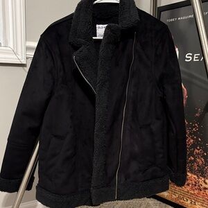 Old Navy Women's Black Fleece-Lined Jacket - XS